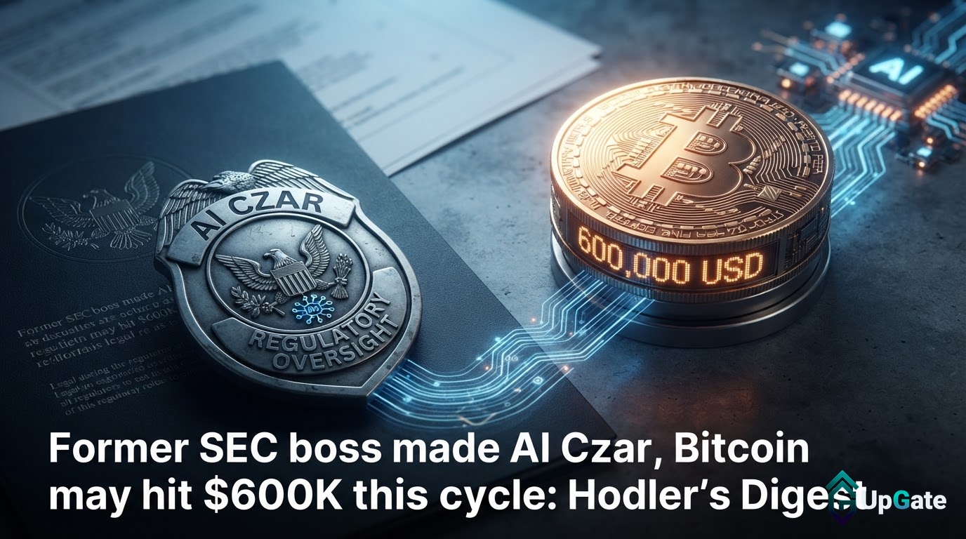 SEC Veteran Tapped as AI Czar; Bitcoin Eyes $600K