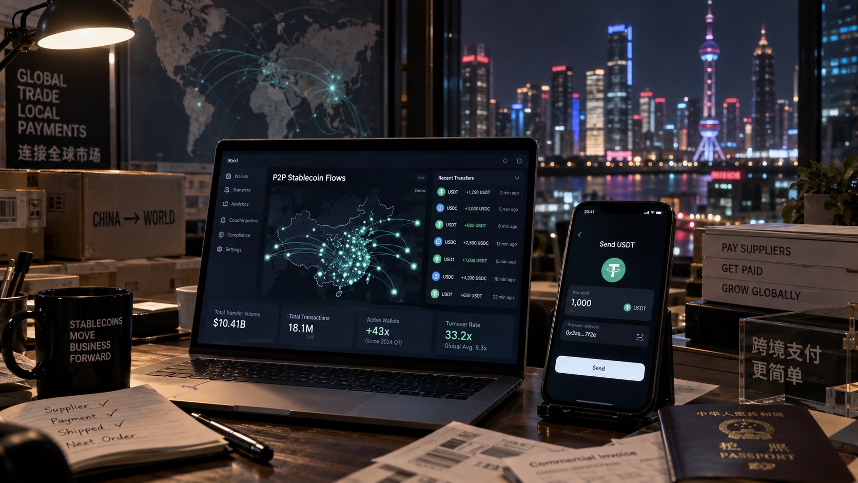 China Stablecoin Wallet Users Surge 43x in Two Years, Transactions Triple Global Average