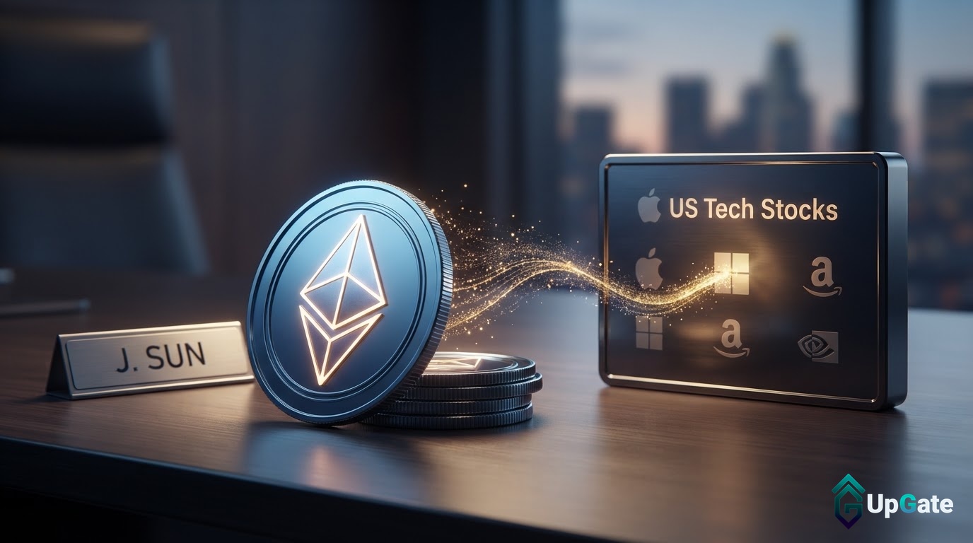 Justin Sun Reduces Ethereum Holdings, Reallocates Capital to US Tech Stocks