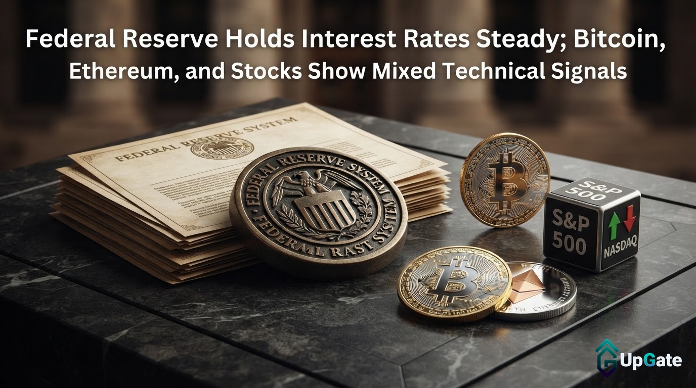 Federal Reserve Holds Interest Rates Steady; Bitcoin, Ethereum, and Stocks Show Mixed Technical Signals