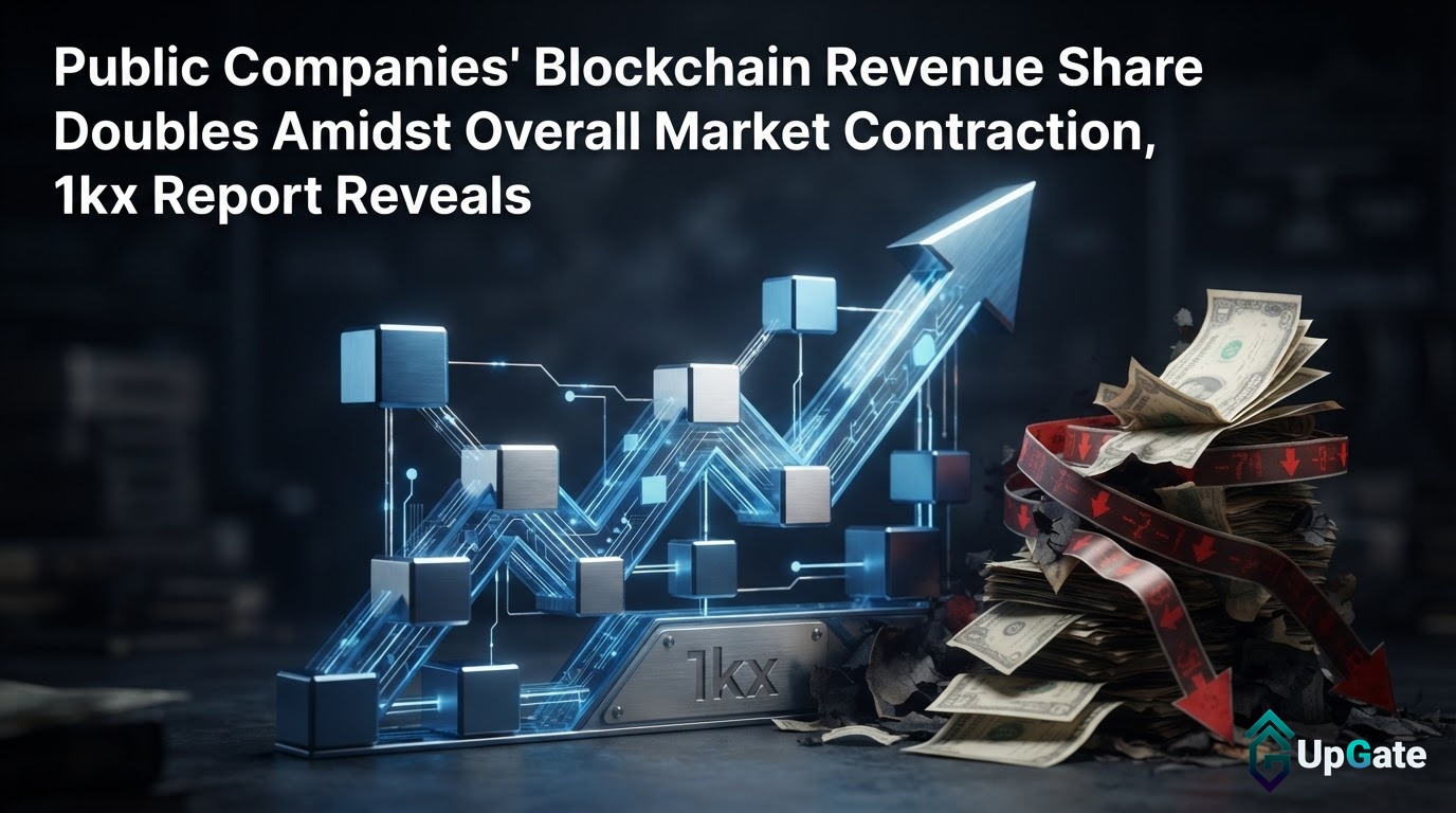 Public Companies' Blockchain Revenue Share Doubles Amidst Overall Market Contraction, 1kx Report Reveals